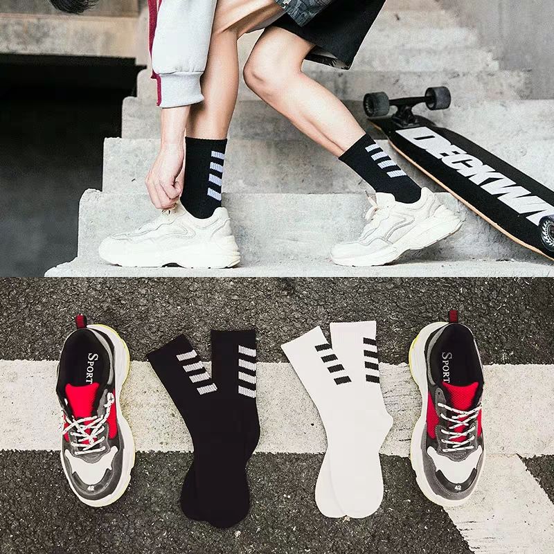 2025d Long Unisex Korean Style Mid-Calf Street Ins Trend Brand Sports Skateboard Basketball Trendy Socks_voghion.com