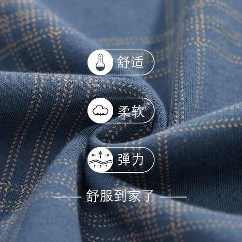 Cotton pajamas for men, suitable for spring and autumn, long-sleeved, 100% cotton, thin, grid pattern, plus size, casual, can be worn outside, home wear set