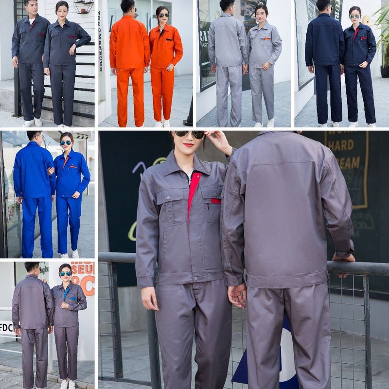 男性用作業服、春秋長袖工場服、耐摩耗性・防汚性作業服、自動車修理服、工事現場労働保護服、カスタマイズスーツ|undefined