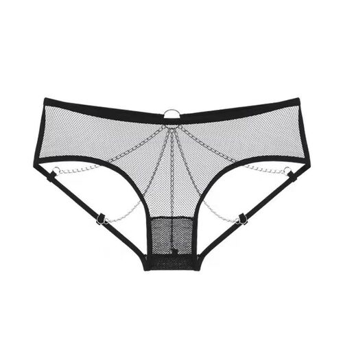 Sexy lingerie, sexy panties, chain, free of release, pure lust briefs, see-through, hot and sexy Japanese thong T