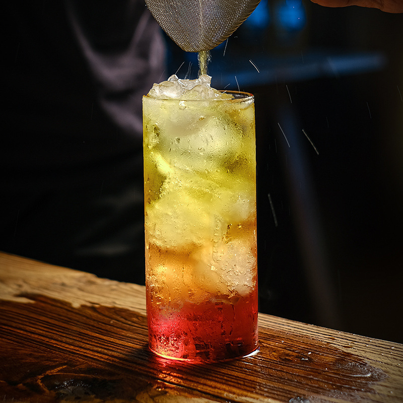 Taza japonesa de Collins, taza recta y delgada, taza de bebida larga, taza de jugo, simple taza de cóctel de té de hielo de Long Island
