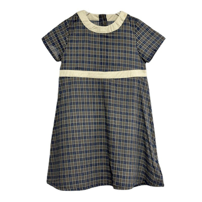 Corea del Sur ropa para niños 2023 primavera estilo coreano niñas Mori artística falda a cuadros vestido de los niños falda de algodón de las niñas