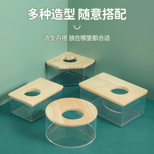 Hamster bathroom bath tub sand basin toilet dual-purpose golden bear bath sand urine sand anti-splash external supplies