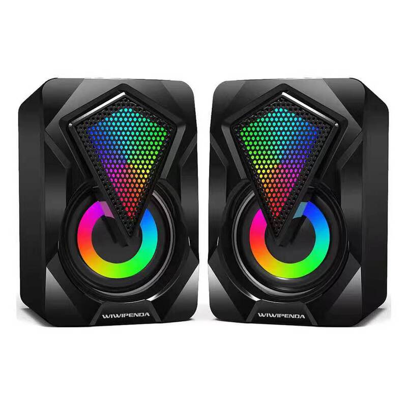 コンピュータのスピーカーの発光のサブウーファーのデスクトップのノートのマルチメディアの越境する有線のミニの小さいスピーカーの音響|undefined