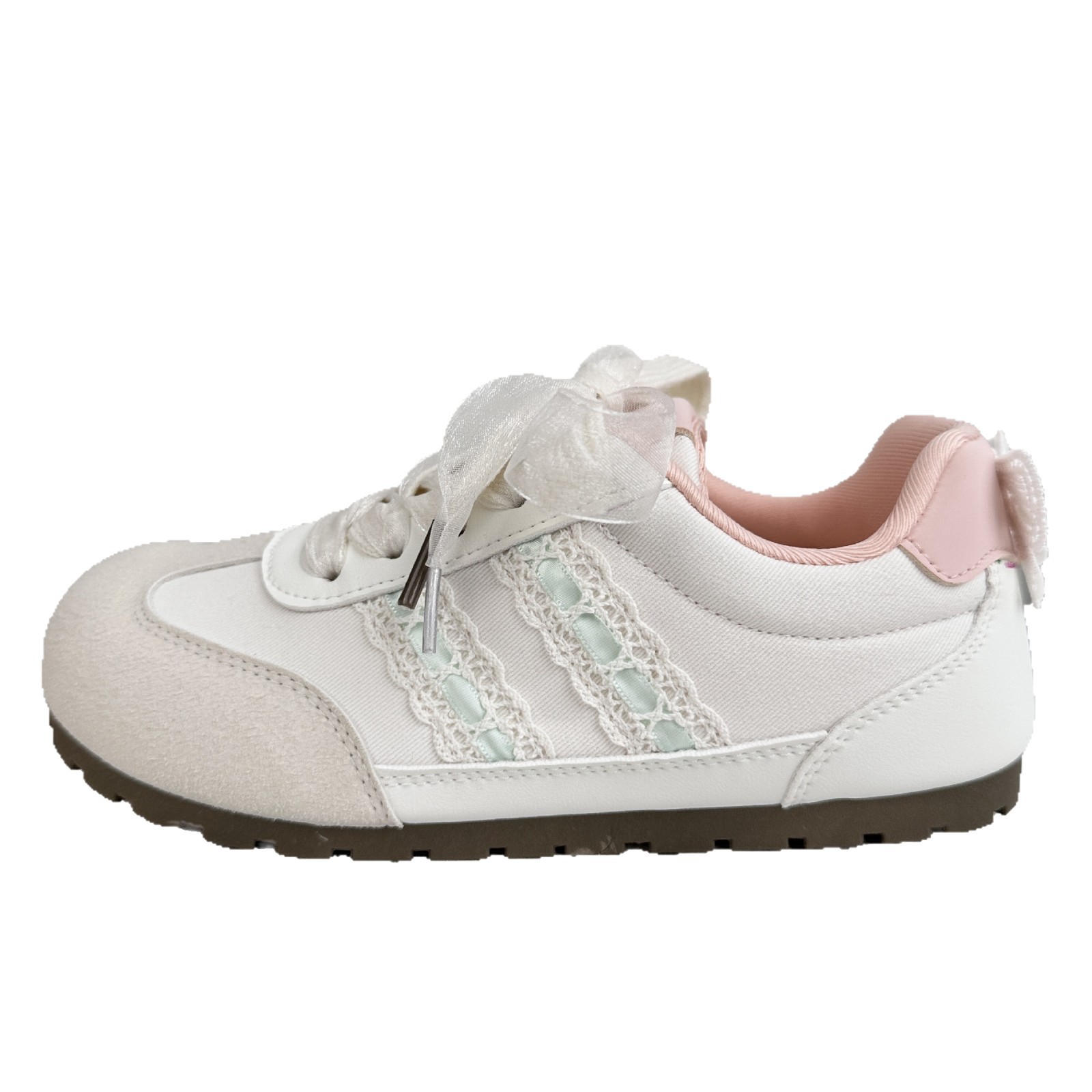 Zapatos de entrenamiento de mujeres de Bode2025 nuevos zapatos blancos transpirables de verano con suela gruesa, zapatos de skate de nicho