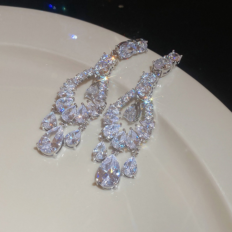 Oro real arco de perlas de aretes