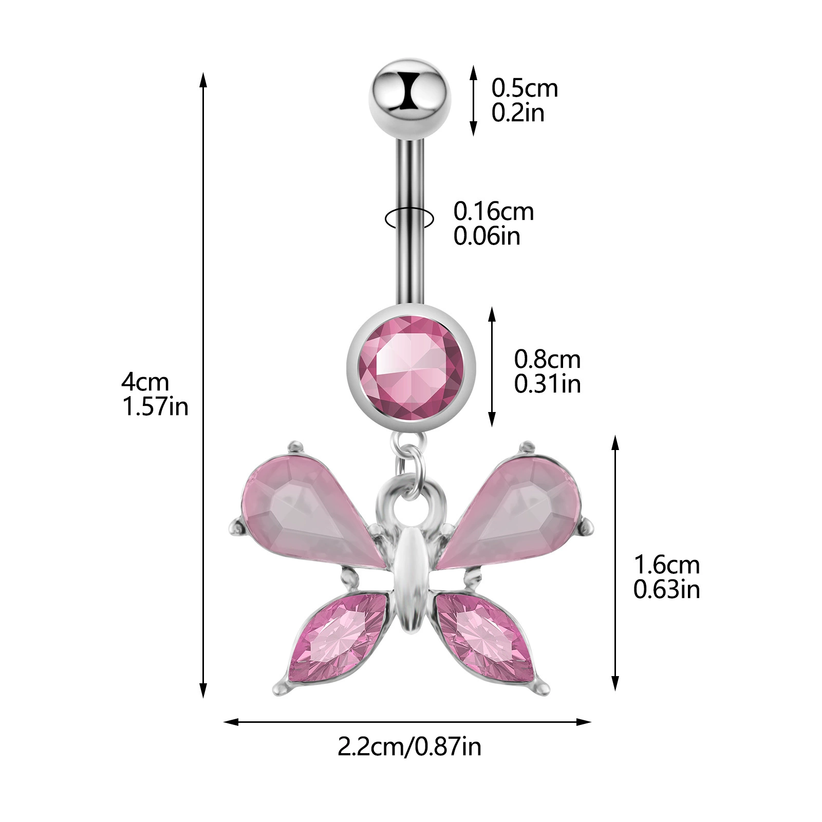 Belly button piercing, European style, wholesale