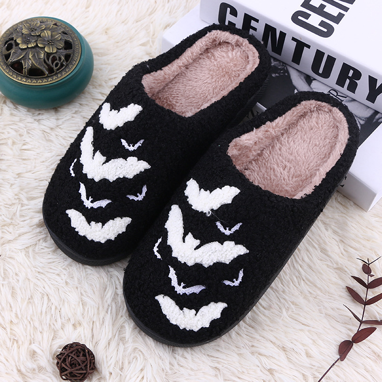 Creative Halloween new cotton slippers men and women home winter cotton slippers bat plus size slippers wholesale