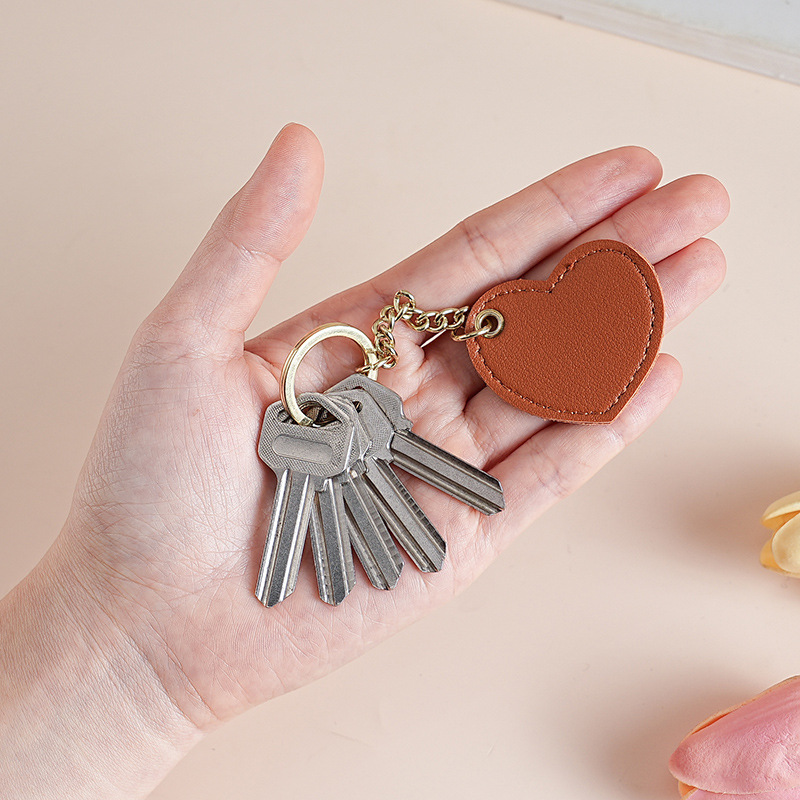 Joyería transfronteriza amor llaver de cuero lindos bolsos llaveros llaves de automóviles