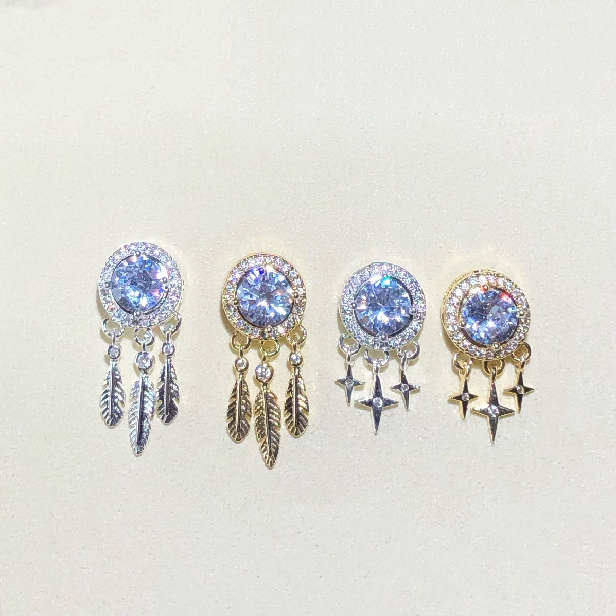 14K Gold-Filled Color-Preserving Crystal DIY Accessories Dream Catcher Magic Box Feather Tassel Spacer Bead Bracelet Necklace Material Jewelry