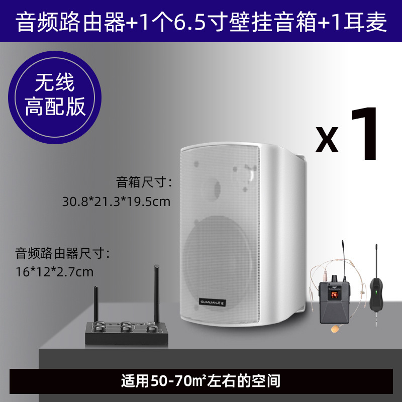 壁挂无线音响店铺舞蹈教室餐厅健身房会议室商用音箱组合套装|undefined