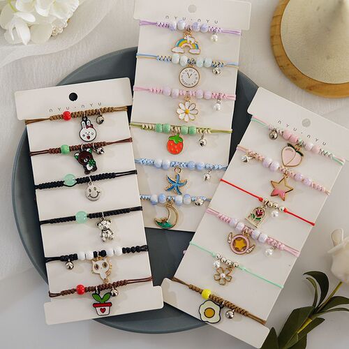 Yiwu Small Commodity Ceramic Pearl Student Bracelet Wholesale Best Friend Bracelet Couple Student Bracelet Female Jewelry