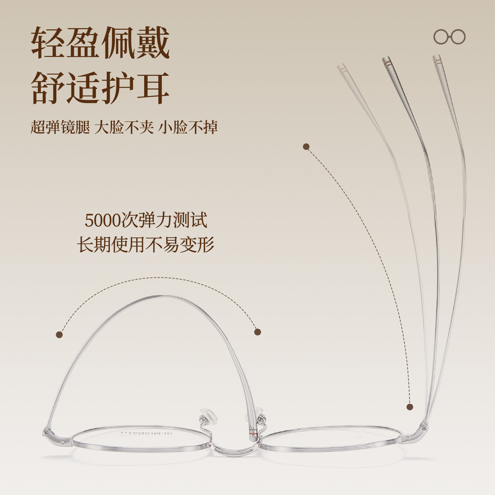 Monturas de gafas ovaladas retro de titanio puro de alta calidad con patillas de titanio de alta elasticidad, adecuadas para rostros grandes, disponibles con lentes graduadas, al por mayor.