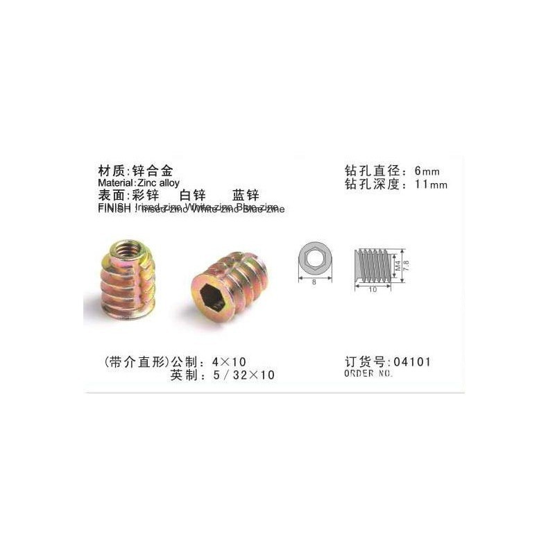 厂家批发批发加厚锥形直形锌合金内六角螺母连接件家具配件