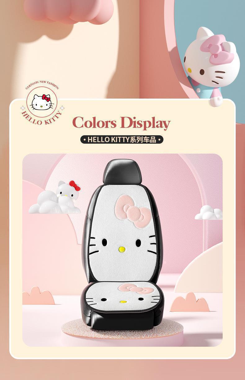 Kt Manufacturer Direct Supply Car Seat Cushion Winter Plush Cartoon Goddess Style Seat Cover Car Seat Cushion Single Piece Three-Piece Set