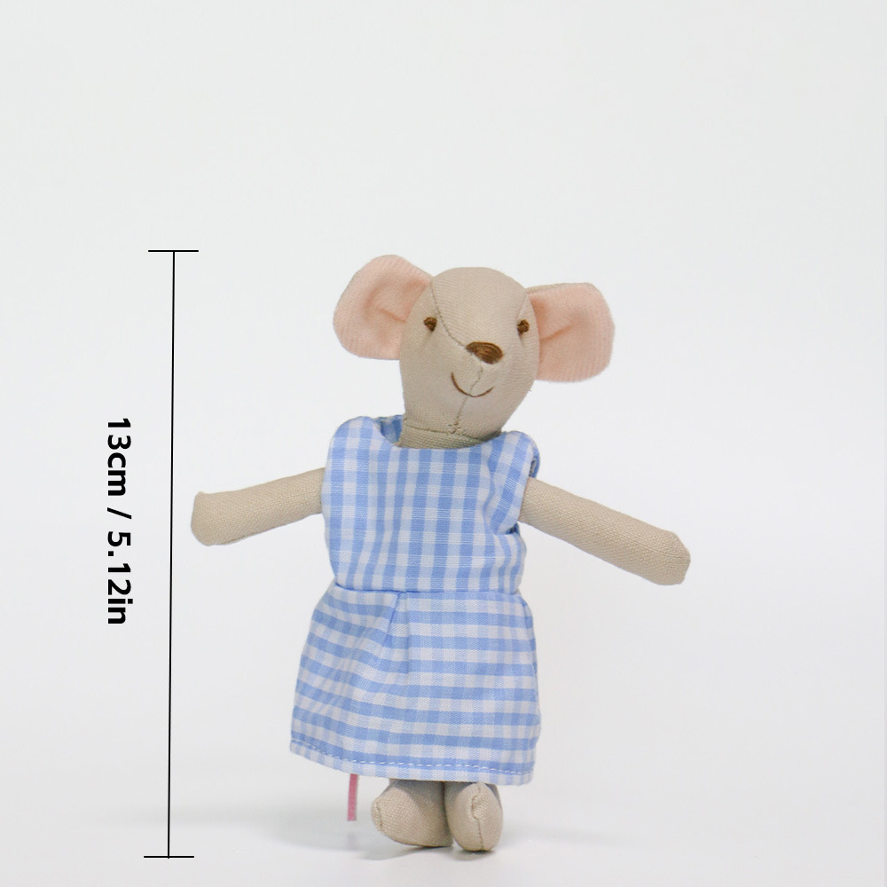 Minifalda de cuadros azul de 13 cm