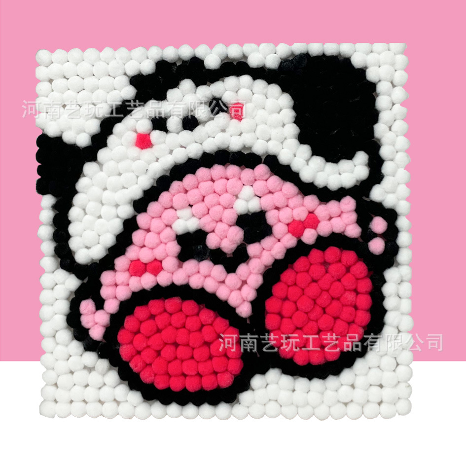 MQH20-012 / 20*20cm（实木内框+画布+毛球材料包）
