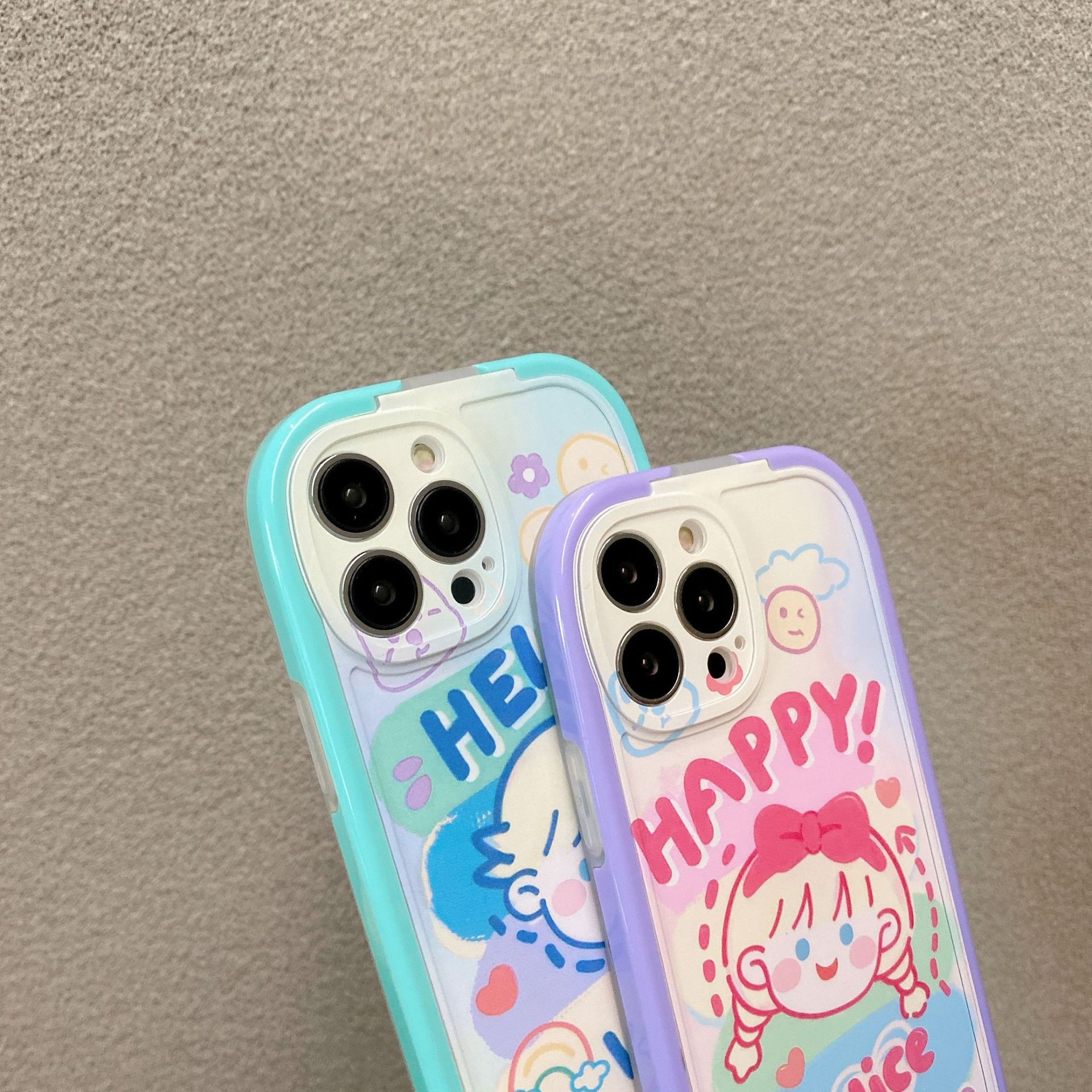 Phone Case For Apple Iphone 14 Pro Max Graffiti Pattern Stand Case_voghion.com