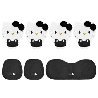 seat cover, Seat cushion, seat cover - black-and-white-kt-seven-piece-standard-set