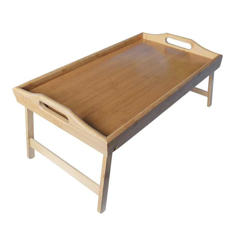 Simple bandeja de cama de bambú pequeña mesa de bambú dormitorio portátil escritorio perezoso pequeño escritorio fábrica al por mayor