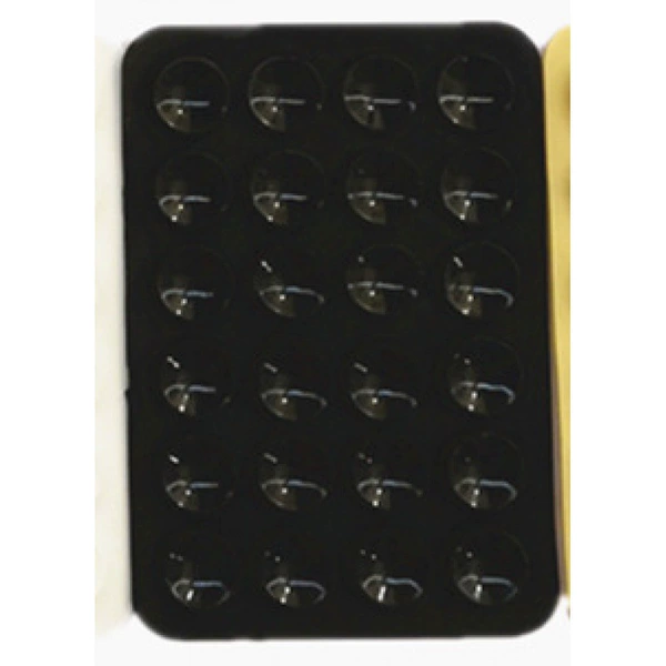 Black (with adhesive backing) - 24 square suction cups