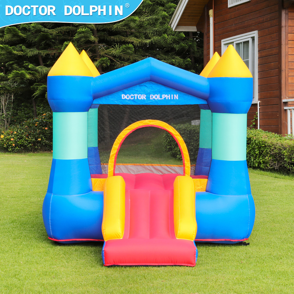 Castillo Inflable Infantil Doctor Dolphin, Trampolín con Tobogán para Uso Doméstico, Castillo de Tela Oxford para Interiores, Pequeñas Instalaciones de Juegos para Niños