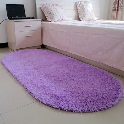 Girl's Pink Oval Carpet Rug Car Carpet - lilac60-160cm