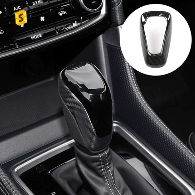 Suitable for Subaru Forester, Outback, Xv, Impreza, Genuine Carbon Fiber Gear Shift Knob Sticker, Cross-Border Hot Sale (Sürətlər qutusu və əl tormozu başlıqları) - 311-black-9cm45cm