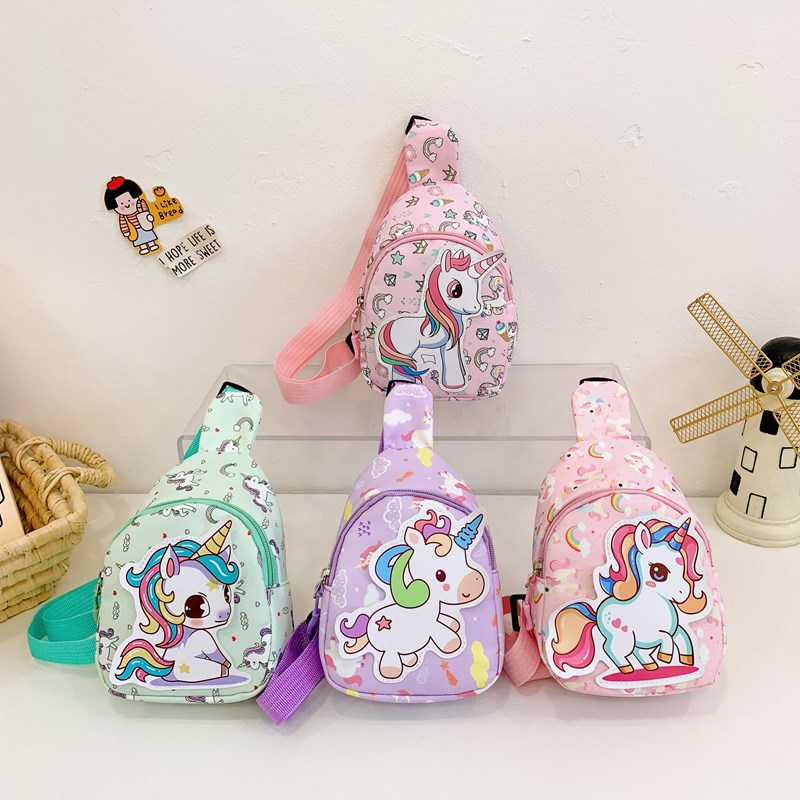 Nuevo comercio exterior bolso infantil caricatura lindo pony bolso de pecho para hombres y mujeres impresión extranjera mini bolso de mochila para niños