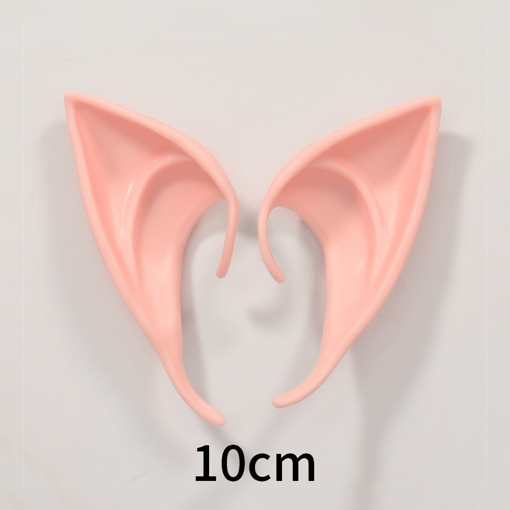 Fornitura transfrontaliera esclusiva di orecchie da elfo per Halloween, accessori per cosplay in lattice, zanne da vampiro e accessori per feste._voghion.com