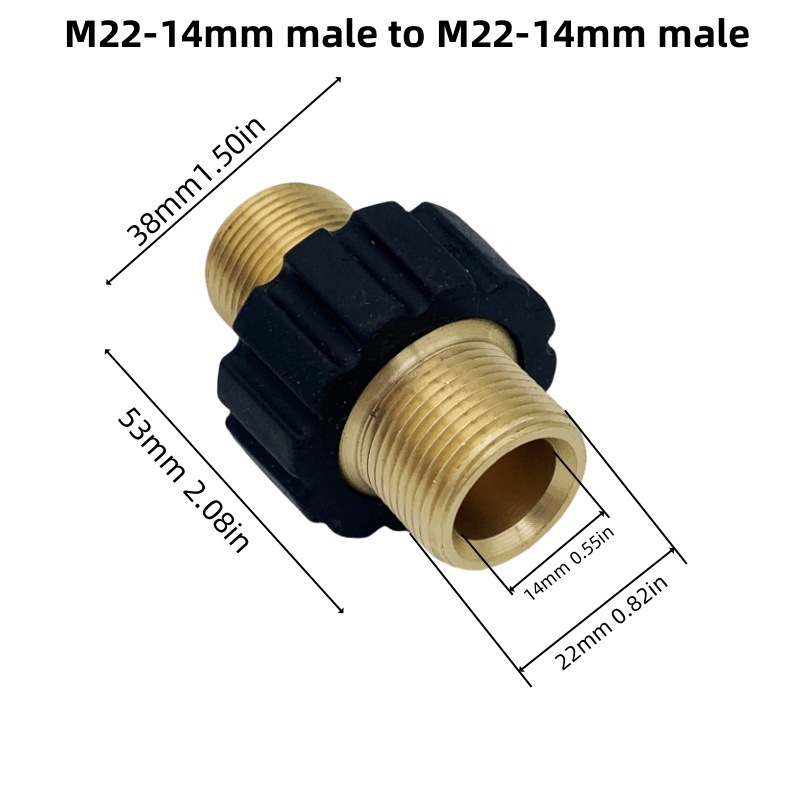 High-Pressure Washer Accessories 3/8 Quick Connector Kit M22 Connection Water Gun Hose Adapter Cross-Border Hot-Selling Car Wash Machine