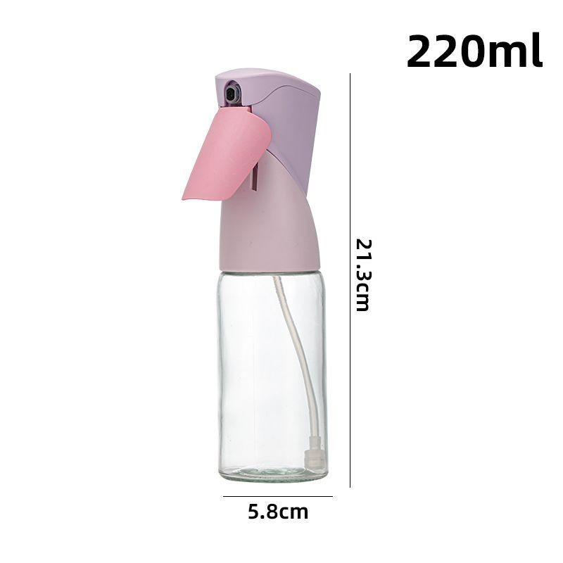 Sprühflasche aus Glas, Lebensmittelqualität, feiner Nebel, Ultra-Hochdruck-Sprühflasche für Speiseöl, 220ml, beliebte Ölsprühflasche zur Kontrolle