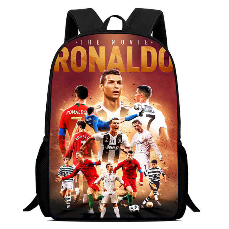Amazon crossover nueva mochila con estampado periférico de futbolista mochila escolar para estudiantes mochila para niños