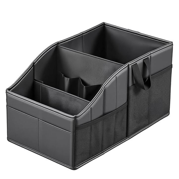 Car Trunk Layered Storage Box, Multi-Functional Multi-Compartment Storage Box, Waterproof, Wear-Resistant, Foldable Storage Organizer