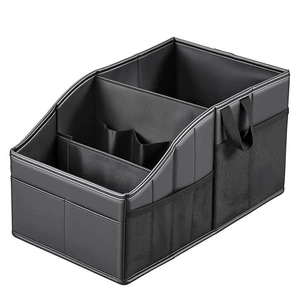 Car Trunk Layered Storage Box, Multi-Functional Multi-Compartment Storage Box, Waterproof, Wear-Resistant, Foldable Storage Organizer