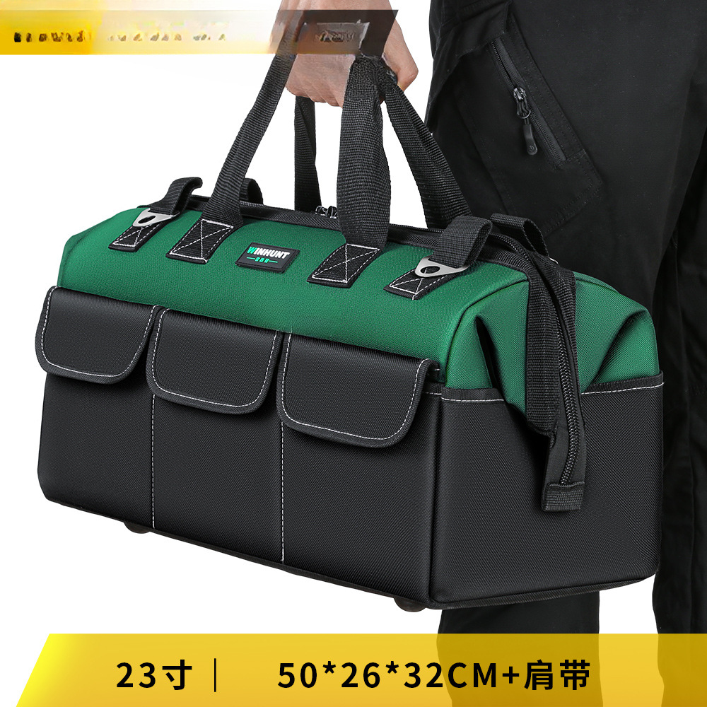 Kit de herramientas portátil multifuncional, lona especial para electricista, bolsa de almacenamiento gruesa y duradera, bolsa de mantenimiento de escalera de carpintería