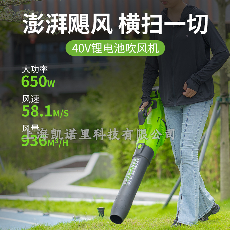 格力博40V锂电大棚吹雪机吹尘机园林吹树叶BLF442吹风机greenwork