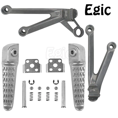 Motorcycle Suitable for Kawasaki Zx10R 2004-2005 Rear Pedal Assembly Pedal Bracket (Motorcycle pedals) - matte-silver