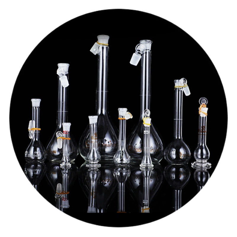 Стеклянная объемная колба бутылка Коричневая объемная бутылка