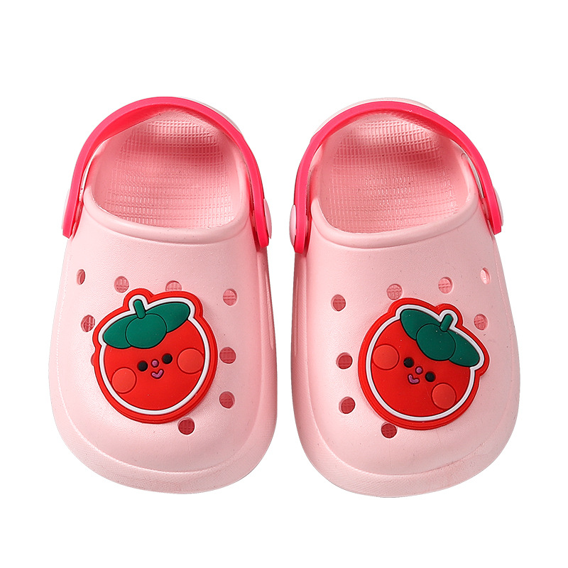 New Fashionable Children's Croc Shoes Cute Boys Baotou Garden Shoes Soft Sole Plaid Girls Sandals Wholesale