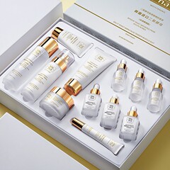 韓 _ 霊芝十件のスキンケアセットは水を補って保湿します。美容院の同じ種類のスキンケアセットの顔のスキンケアの卸売りです。