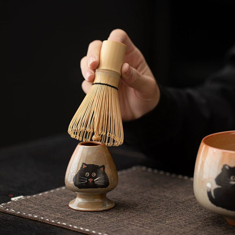 Shiyecao Creative Ceramic Matcha Set Tea Handle Matcha Bowl Baibenli Tea Spoon Complete Set of Tea-making Tools