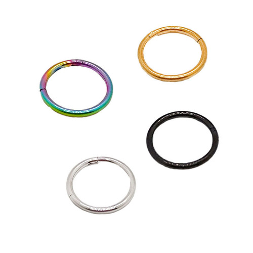 Couple style round simple earrings closed nose ring titanium steel circle metal earrings nose ring accessories jewelry nose jewelry