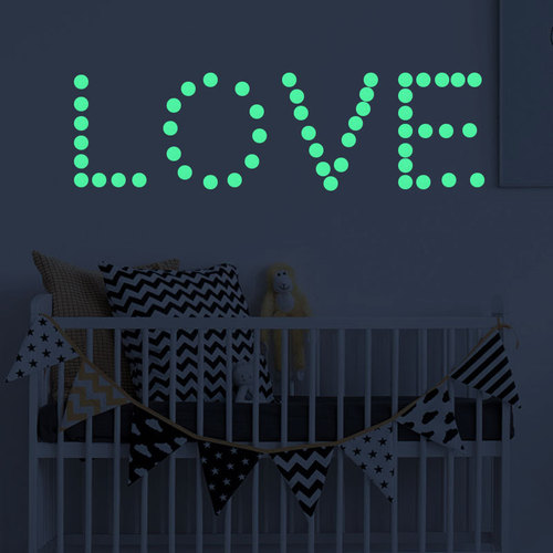 Foreign trade hot-selling luminous dot star sun combination fluorescent sticker home decoration luminous switch wall sticker