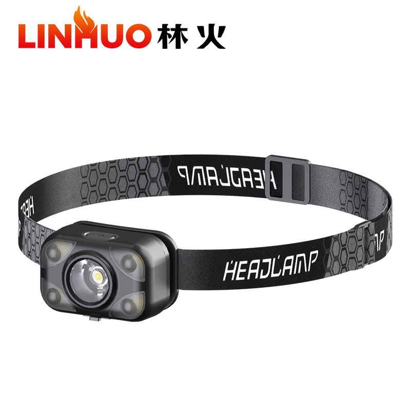Faro ligero fuerte montado en la cabeza Carga USB Larga resistencia Largo alcance al aire libre ultra-ligero pequeño tamaño multifuncional hogar COB faro