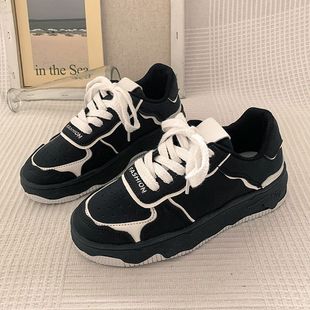 Women's Shoes Spring and Autumn White Shoes 2025 New Popular Trendy Street Sports Sneakers Thick-Soled Chic Versatile Niche