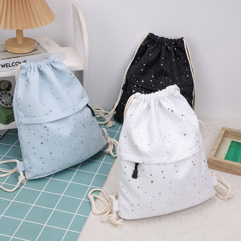 Simple Drawstring Bag for Women, Backpack for Tutoring, Lightweight Backpack for Primary School Students, Tutoring Pocket Cloth Bag