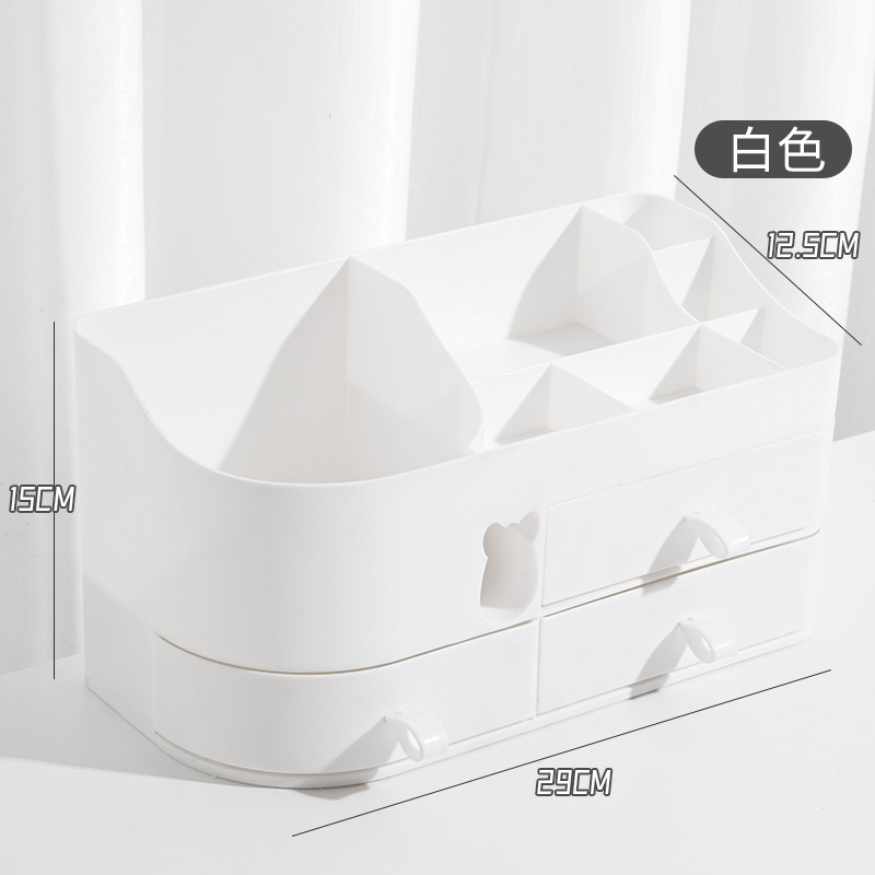 Caja de almacenamiento de gabinete de espejo lavabo de baño cosméticos lápiz labial estante de almacenamiento caja de acabado inclinada montada en la pared de baño