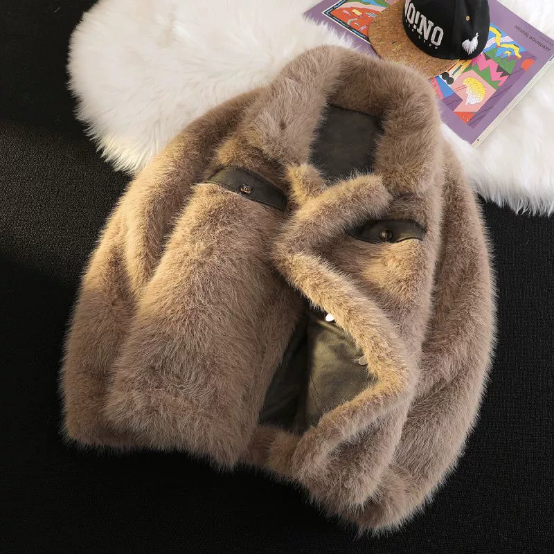 Keep warm double-sided capacious fleece jacket, high-quality style