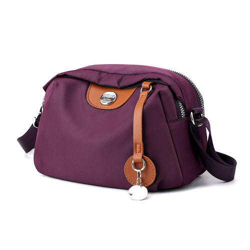 Ladies Nylon Single Shoulder Bag, Minimalist Color Collision, Large Capacity Crossbody Bag, Casual Lightweight Mother Bag